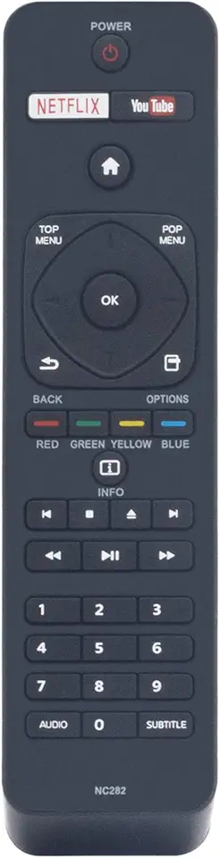 Controle remoto de substituição NC282 NC282UH para aparelho de Blu-ray Philips 4K Ultra HD BDP7302/F7 BDP7502/F7