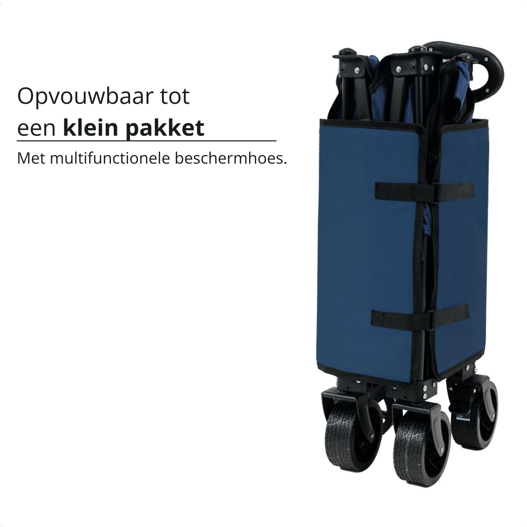 Luvego Carrello Spiaggia - 35L, Carrello Pieghevole, 4 Grandi ruote, Ruote a 360º, Trasportare fino a 100 kg, Maniglia regolabile, Per tutti i terreni