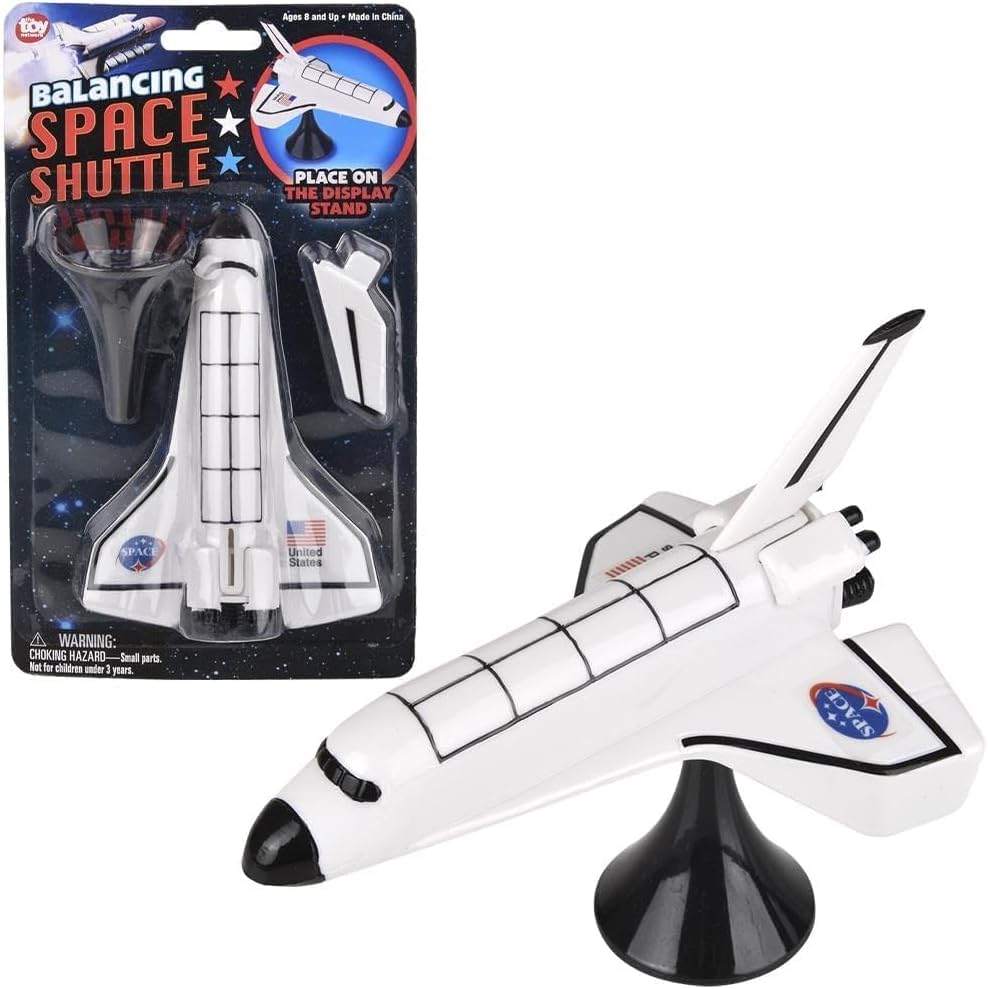 Balancing Space Shuttle | 5.5 inch | Stand Included - Individually Carded Toy for Ages 8 +