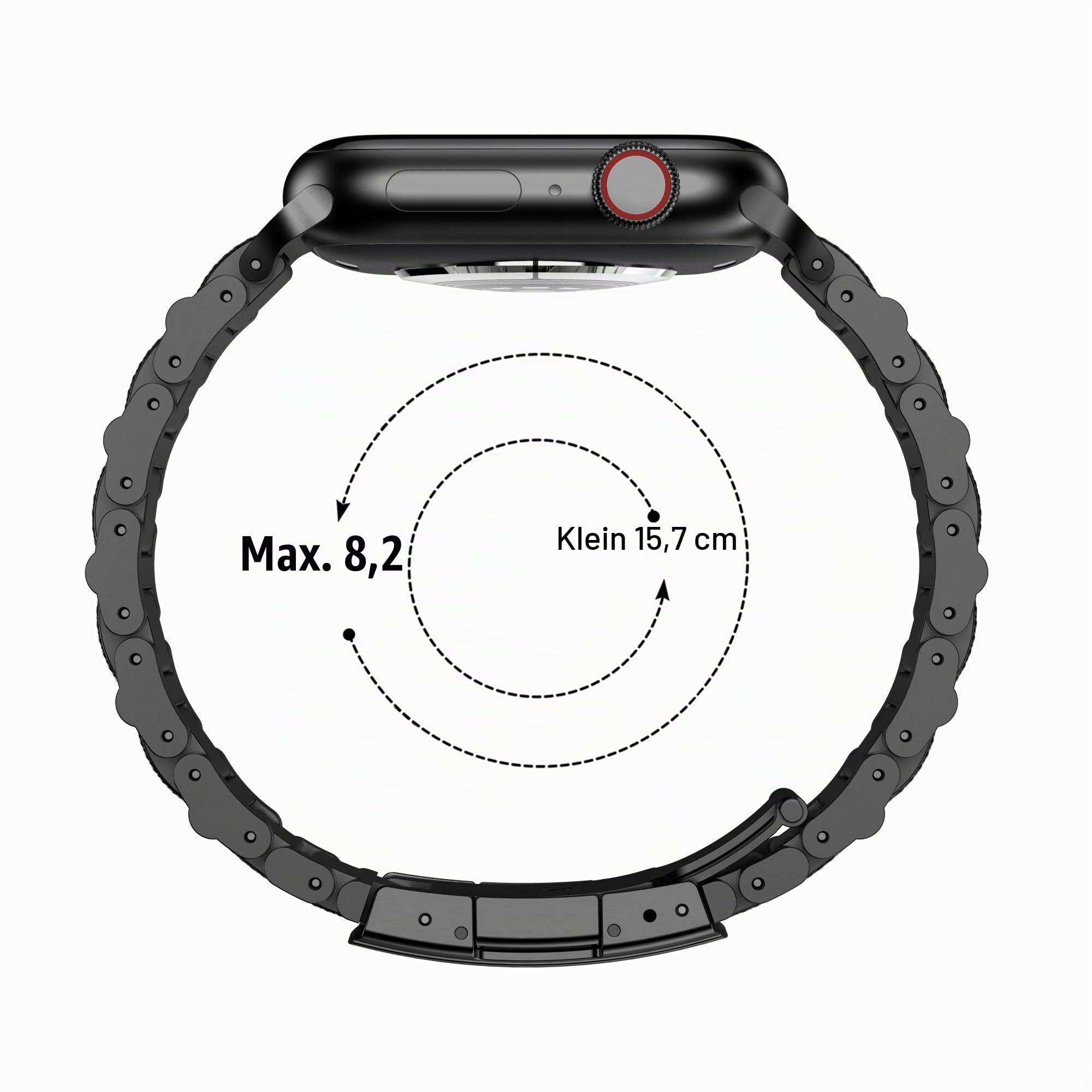 Titan Armband Kompatibel mit Apple Watch Armband 49mm 46mm 45mm 44mm 42mm Ersatzarmband Verstellbares Metall Armband Kompatibel für iWatch Ultra Series 10 9 8 7 6 5 4 3 SE