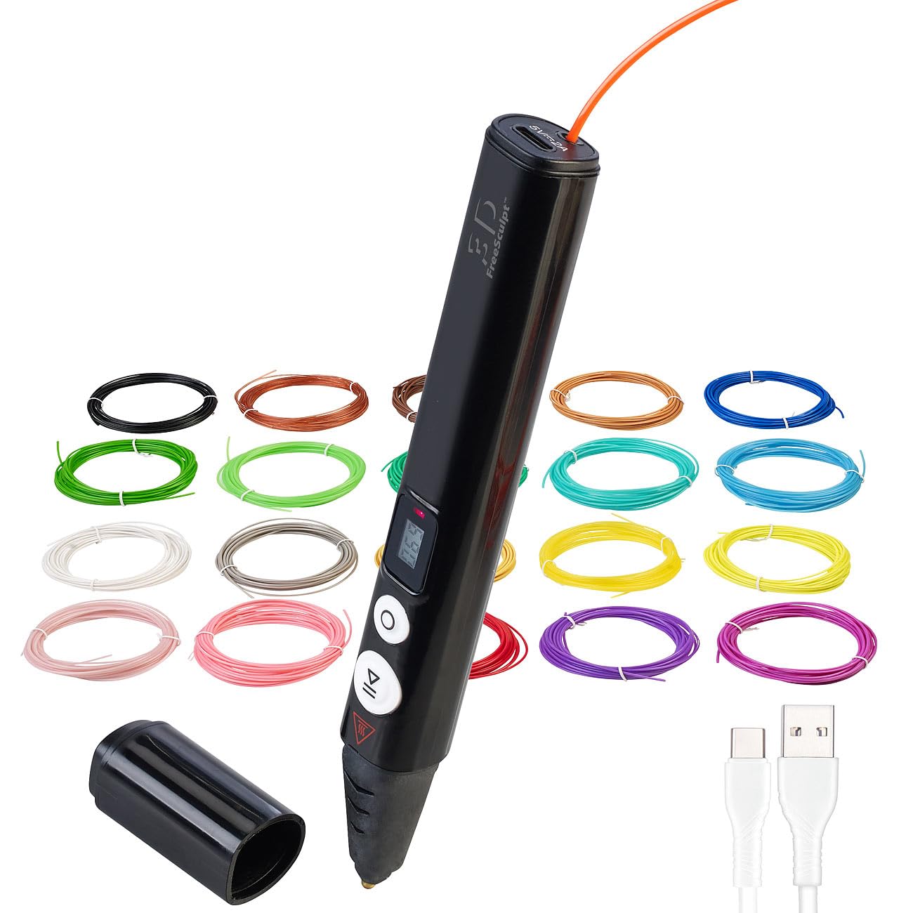 FreeSculpt stampa 3d penna: 3D Pen, Alimentazione USB, Display LCD (penna a pressione, pen images, stampa)
