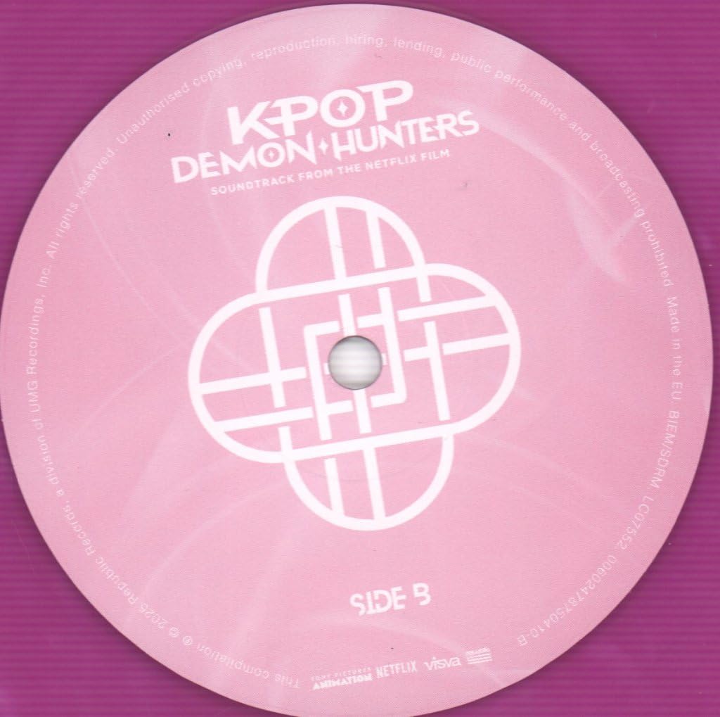 KPop Demon Hunters Soundtrack Smokey Fuchsia Poster, 2 photo cards of 12