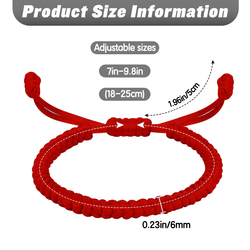 2PCS Protection Bracelet Couples Gifts String Tibetan Bracelet String Bracelets for Women Protection Bracelet for Men Friend Couple Bracelet Pulsera Roja De Protection Mujer Thread Bracelets For Friend Family