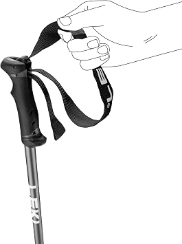 LEKI QNTM Lightweight Aluminum Ski Poles for Downhill Skiing