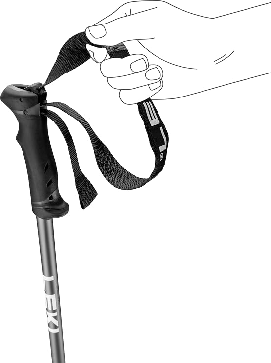 LEKI QNTM Lightweight Aluminum Ski Poles for Downhill Skiing
