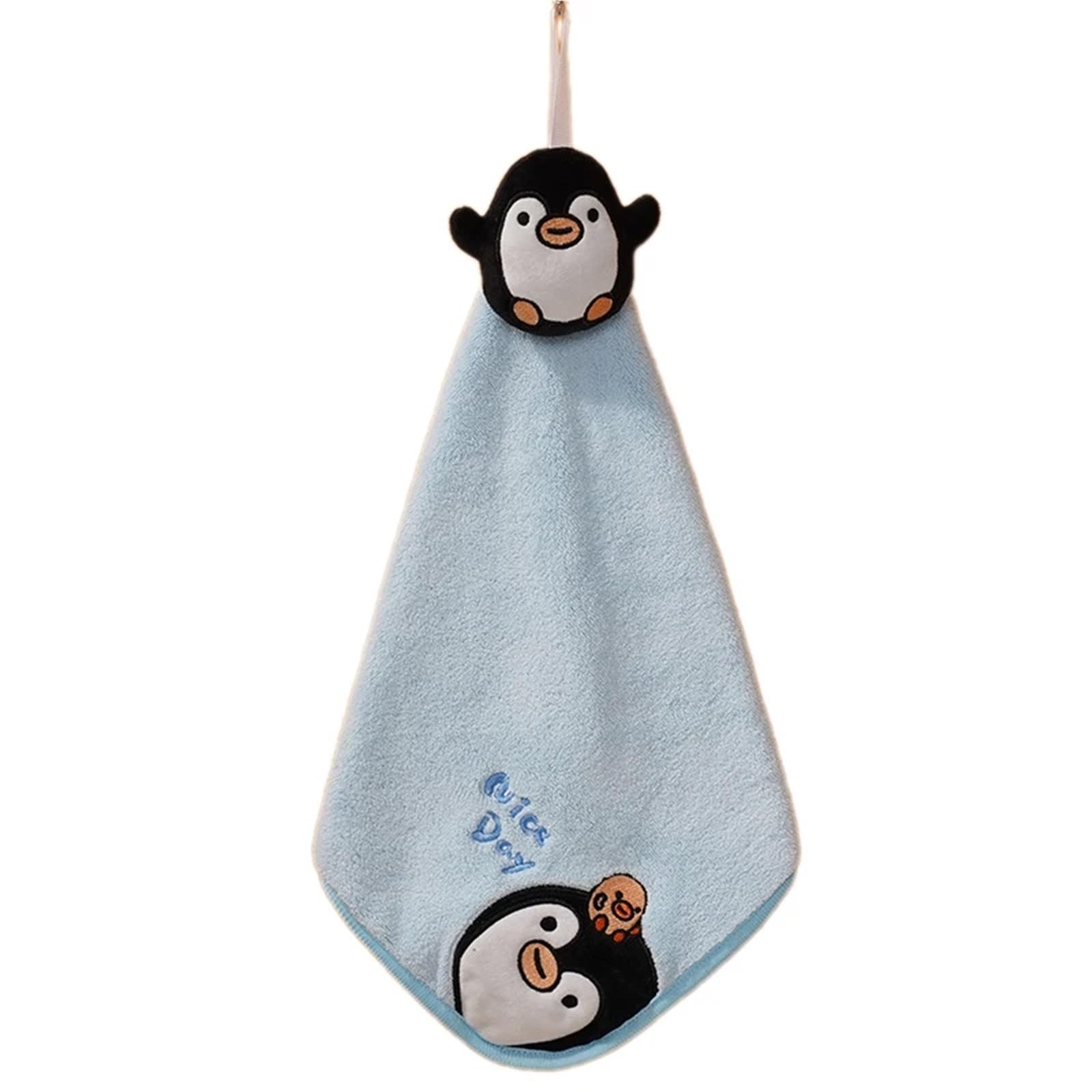 WSQHAO 3Pcs Animal Patterns Hand Towels Soft Absorbent Fast Drying For Kitchens And Bathrooms for Hand(Blue)