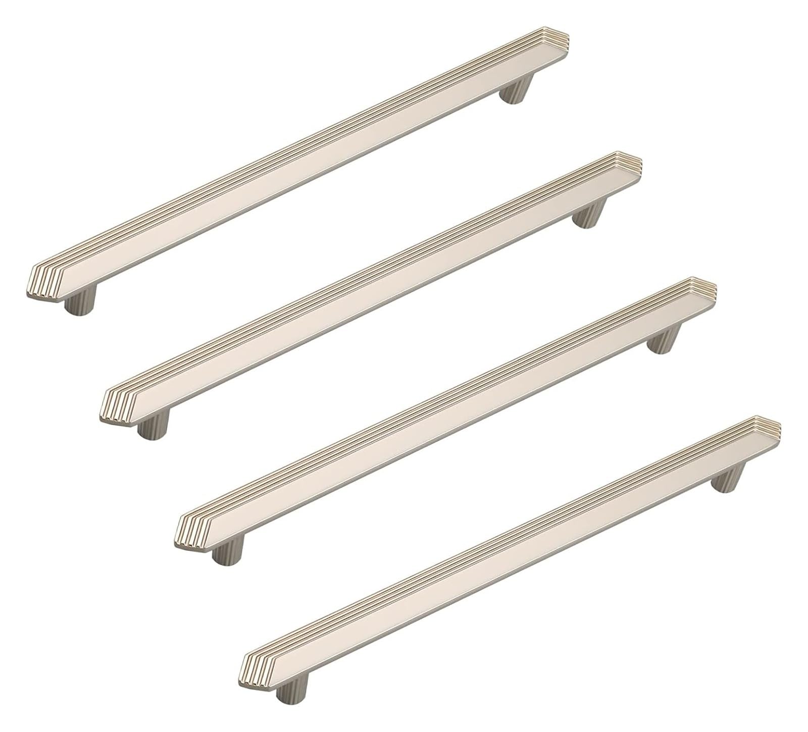 Mbhhu B Hidden Drawer Pulls，4 X Kitchen Cupboard Handles Drawer Hardware Handle Cabinet Door Handle Modern Furniture Handles Wardrobe Decorative Pull Knobs, For Storage Cabinets(,Hole Distance 192Mm)