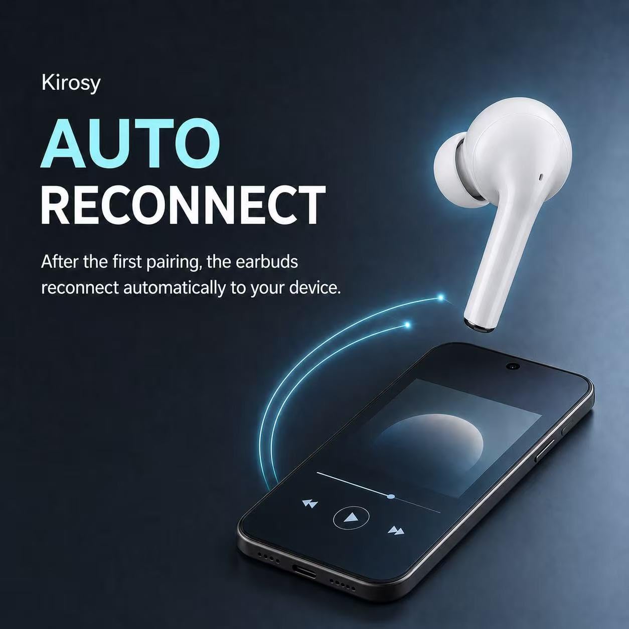 Auricolari wireless Pro 3, cuffie Bluetooth 5.3 con cancellazione del