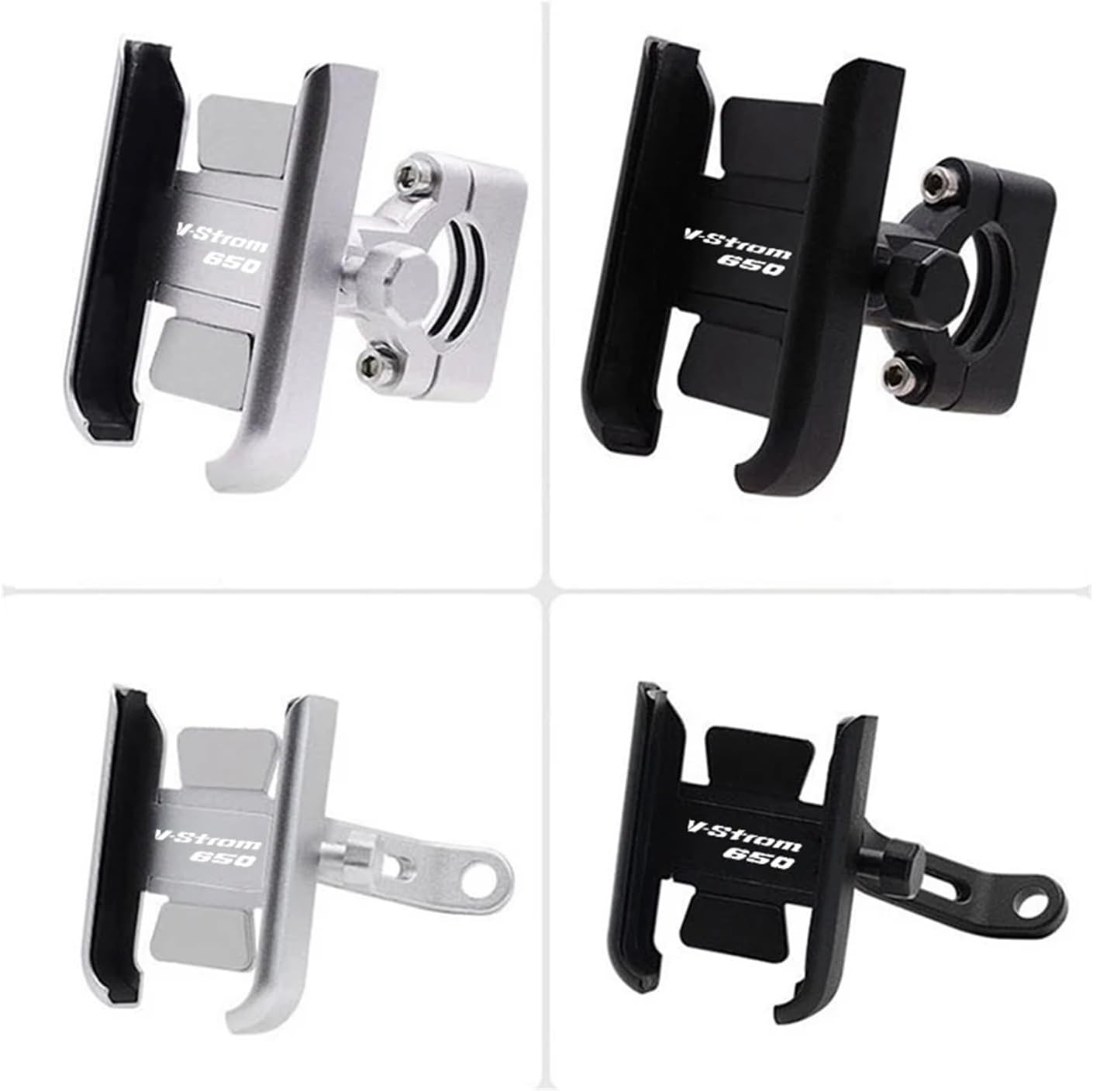 for V-Strom 650/XT VSTROM 650 DL650 Motorcycle Accessories Handlebar Mobile Phone Holder GPS Stand Bracket(Silver)