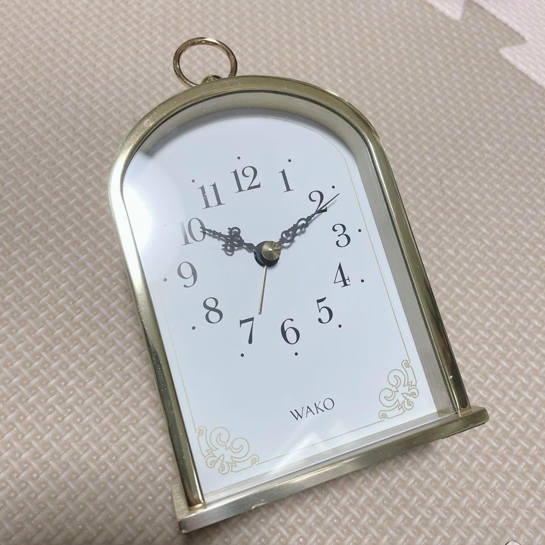 WAKO クロック　置き時計 WAKOクロック 置き時計 ゴールド 銀座和光 クオーツ