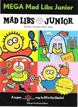 Paperback Mega Mad LIbs Junior: A super silly way to fill in the blanks! (MEGA Mad Libs Junior) Book