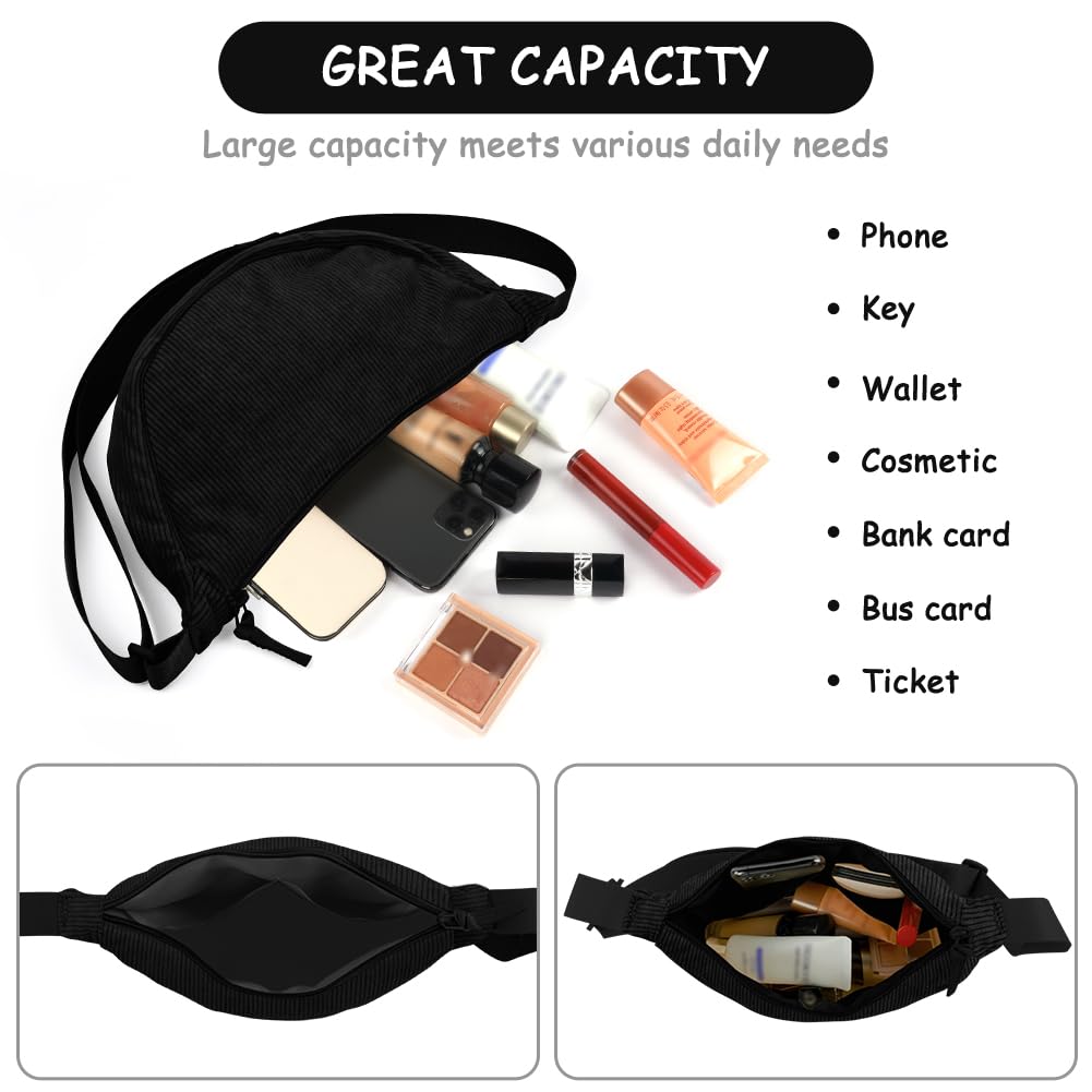 Aucuu Borsa a Tracolla in Nylon, Borsa a Tracolla a Mezzaluna da Donna, Borsa a Spalla con Tracolla Regolabile, Messenger Crossbody Bag per Shopping Viaggio