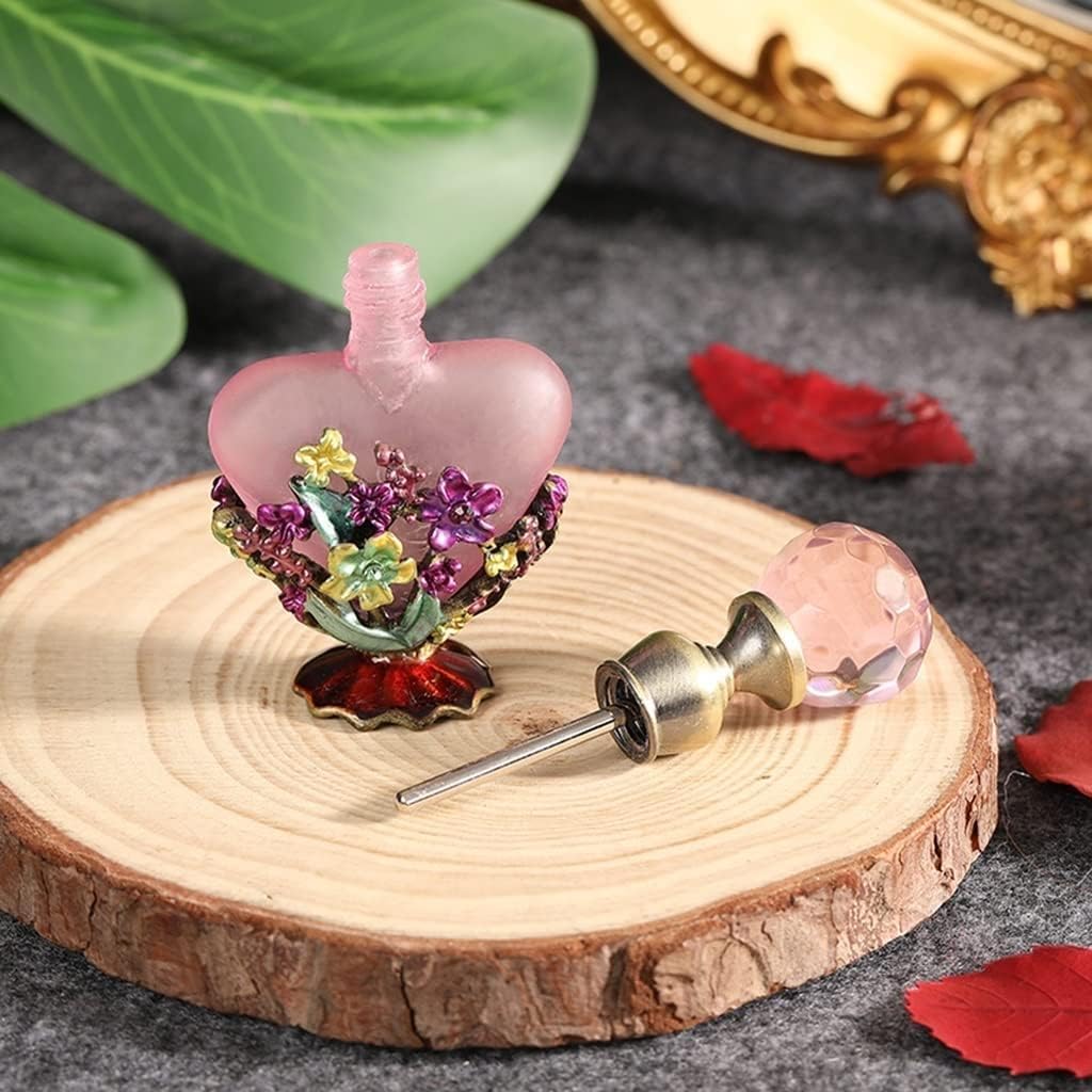 Bottiglia di profumo vintage, Mini decorazione fantasia da viaggio in vetro vuoto ricaricabile da 5 ml