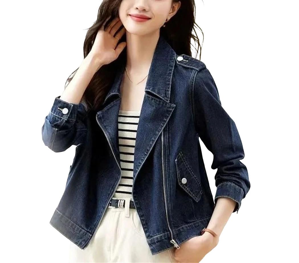 Womens Cowboy Style Denim Blazer Jacket Spring Summer Cultivation Comfortable Outerwear