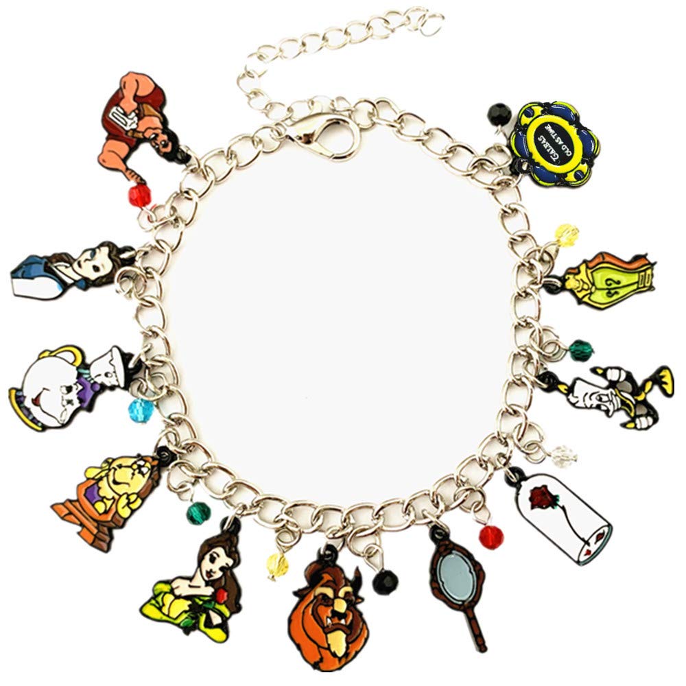 CHEIHENGFandom Enthusiast Beaty beast Princess Belle Charm Bracelet Gifts for Girl Woman