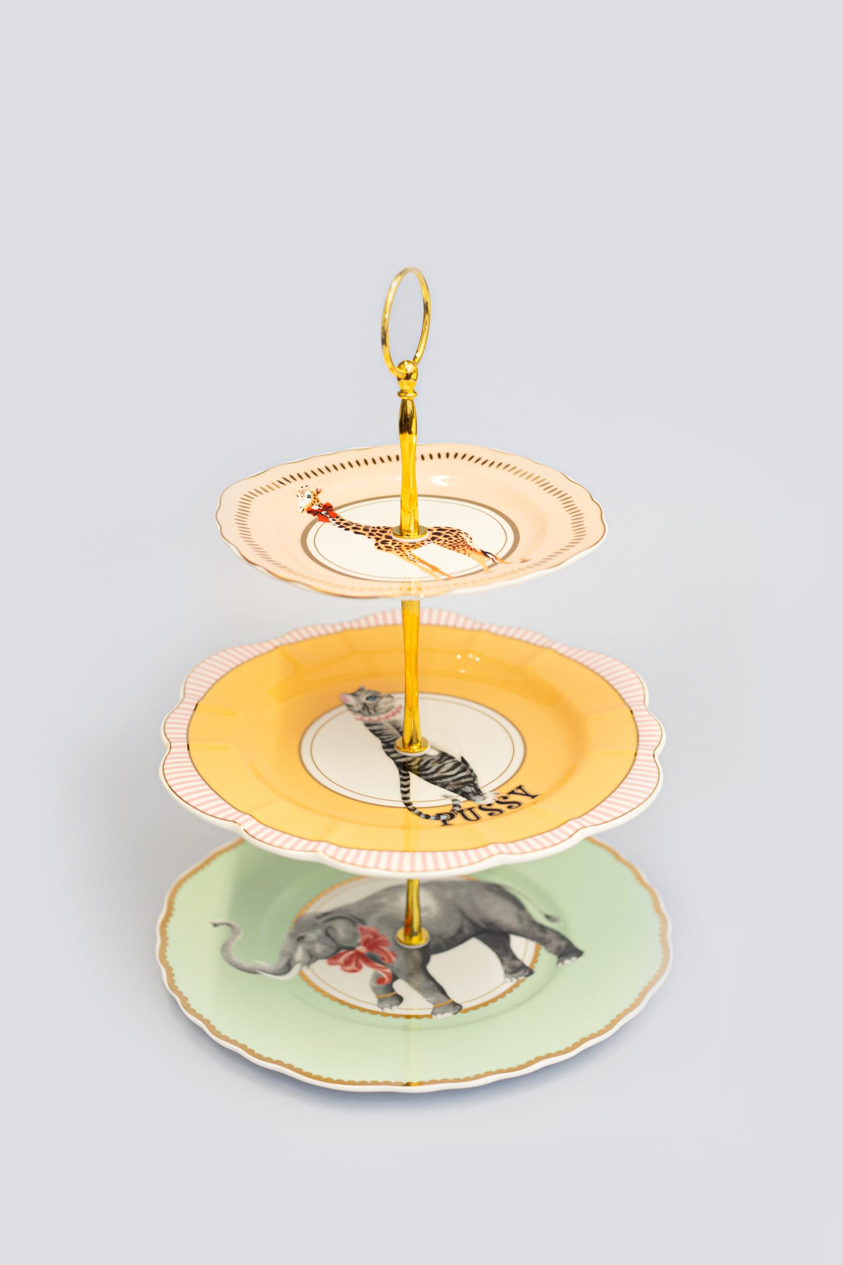 Yvonne Ellen Multicolor Animal 3 Tier Cake Stand