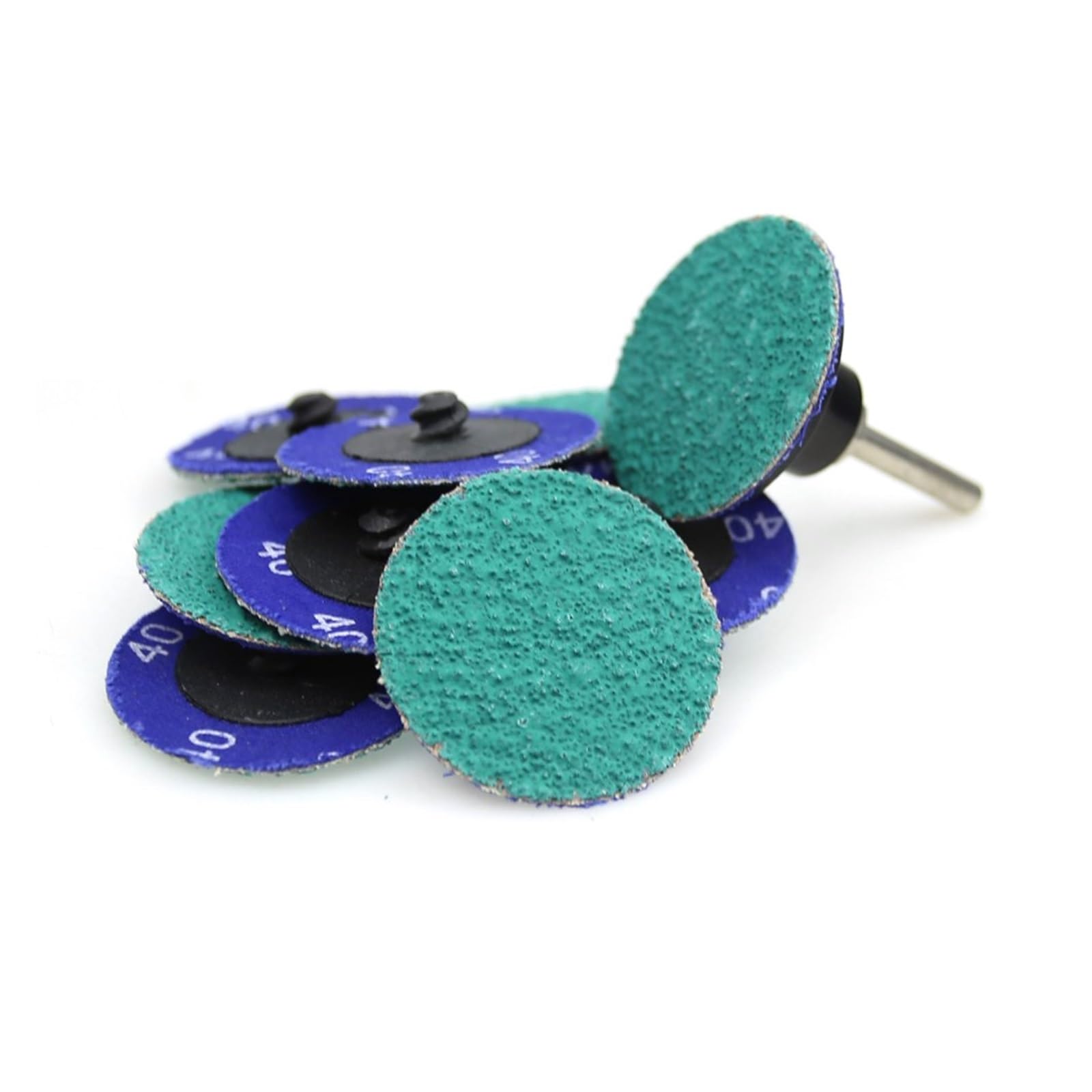 100 piezas 50mm/75mm disco de lijado abrasivo de Zirconia P40-120 soporte de taladro for molienda de Metal duro(3 inch 75mm-P40)