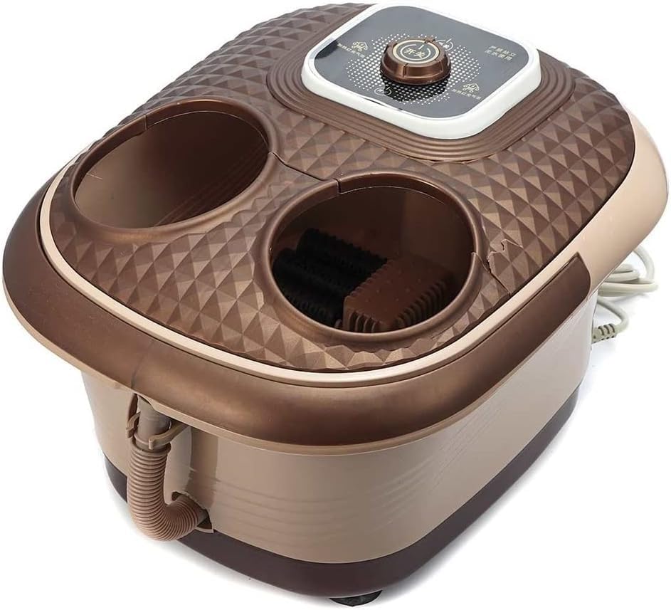 Masajeador de spa para pies plegable con calor y rodillos