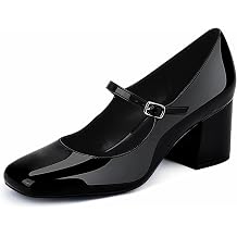 JENN ARDOR Womens Pumps Low Heel Dress Shoes for Women Closed Toe Chunky Mary Jane Work Pumps Shoes Oxfords