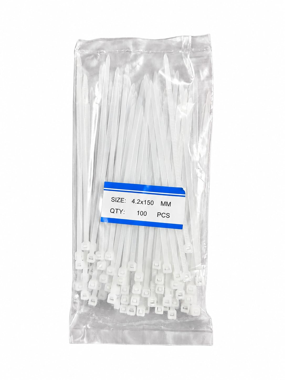 White Cable Ties, 3.6 x 150mm, Pack of 100-image-0