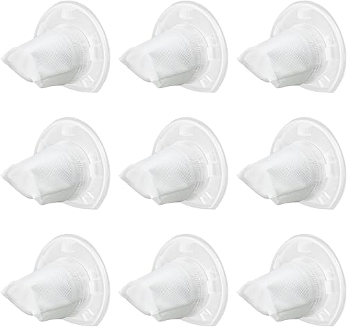 Paquete de 9 filtros de repuesto para Black and Decker Power Tools VF110 Dustbuster aspiradora de mano inalámbrica CHV1410L CHV9610 CHV1210 CHV1410
