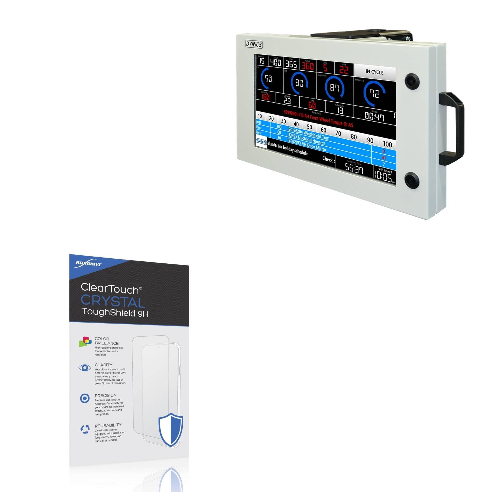 BoxWave Screen Protector Compatible With Dynics EWV (24in) - ClearTouch Crystal ToughShield 9H (2-Pack), Clear 9H Tough Flexible Film Screen Protector