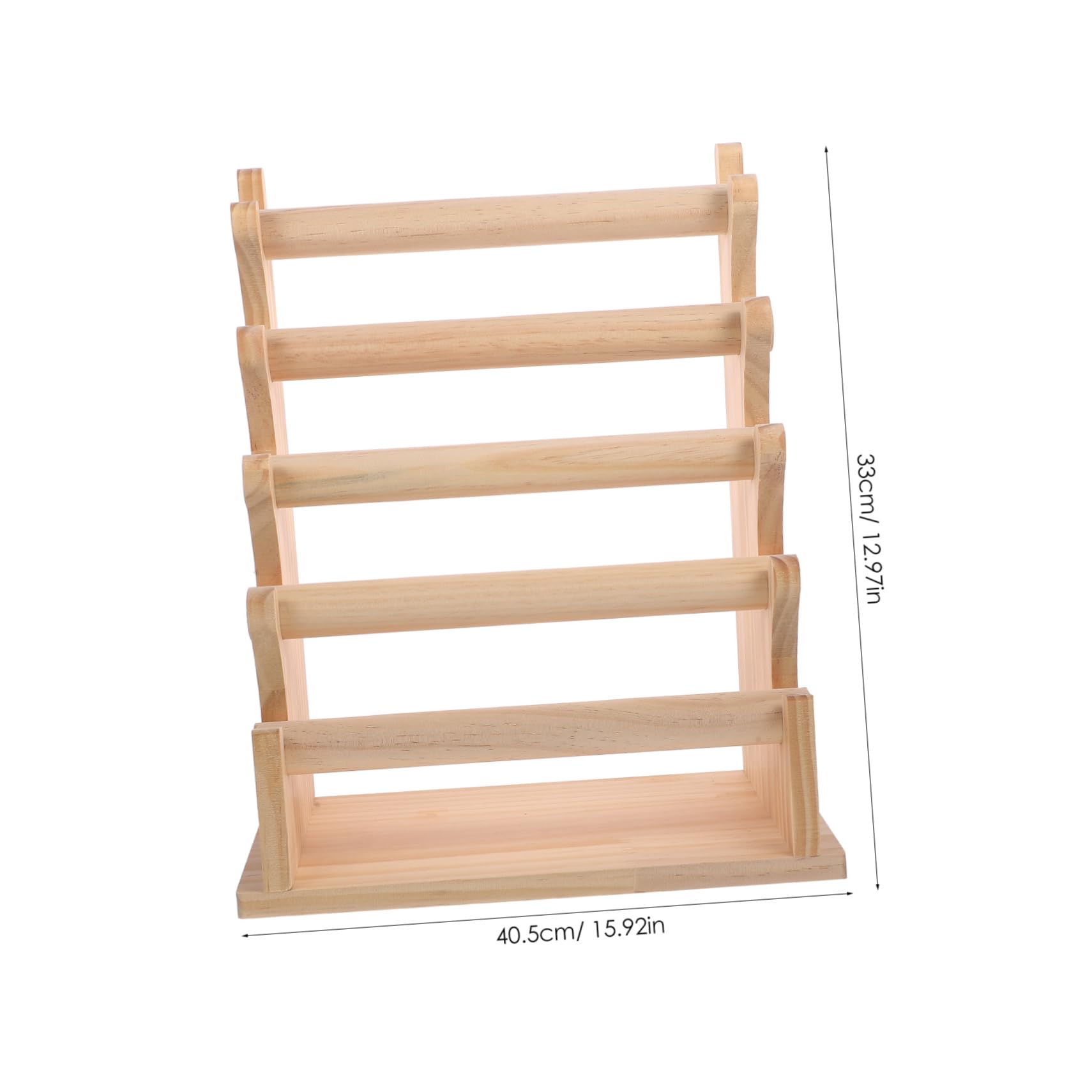 Sosoport Massivholz Schmuckorganizer Schmuckhalter Mehrstufiger Aufbewahrungsständer Für Armbänder Ohrringe Und Haargummis Fünf Ebenen Für Ankleidezimmer Und Juwelierbedarf