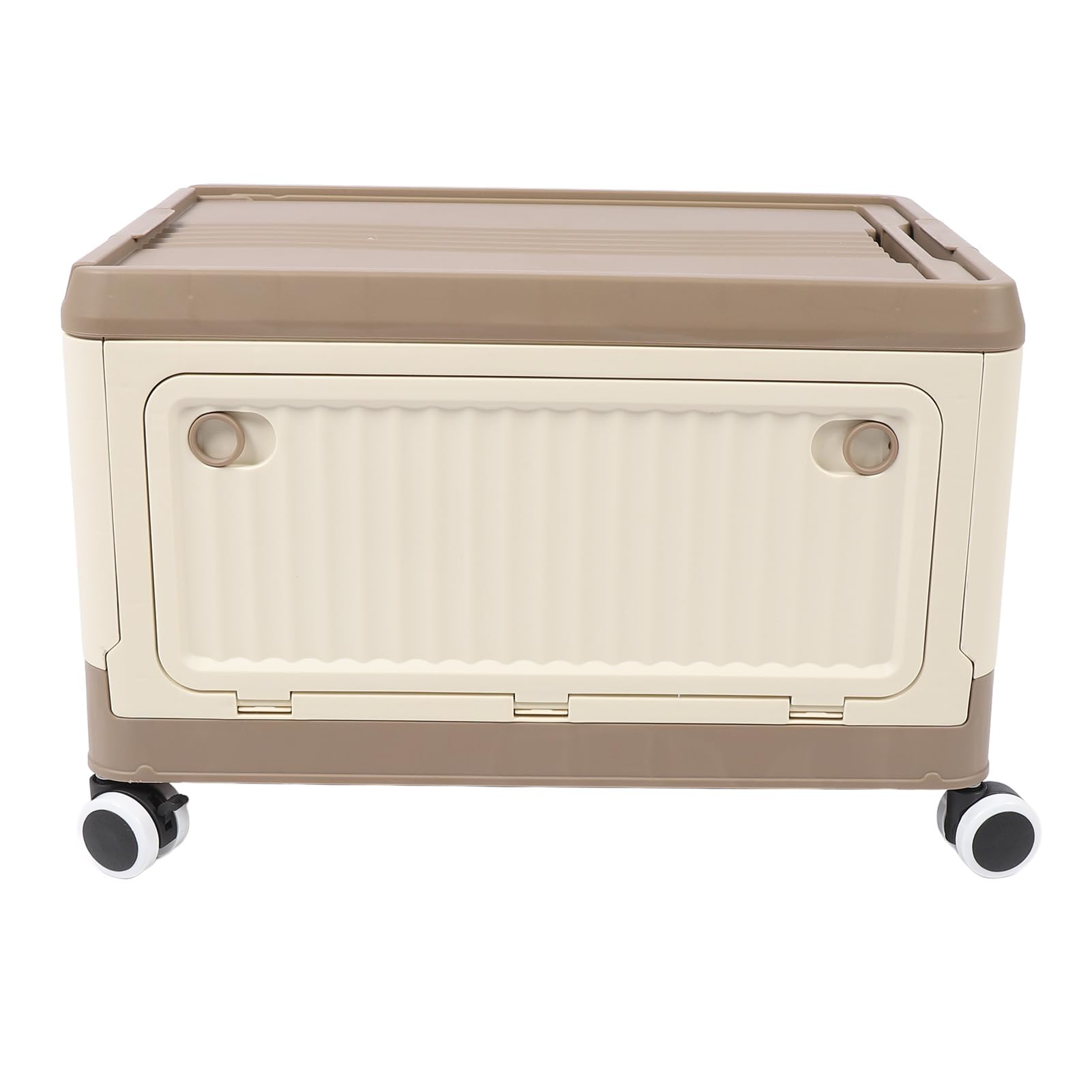 Caja de almacenamiento plegable, para contenedor de almacenamiento con ruedas y tapa, material PP duradero, diseño apilable, con asa para ropa, libros, zapatos, (S 100x40x0,3