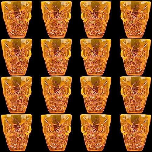 🎃💀【Materiale di alta qualità】Il bicchiere a forma di teschio è realizzato in plastica PPS di alta qualità, robusta e durevole, non facile da rompere, sicura da usare, in grado di regalare una buona esperienza d'uso.