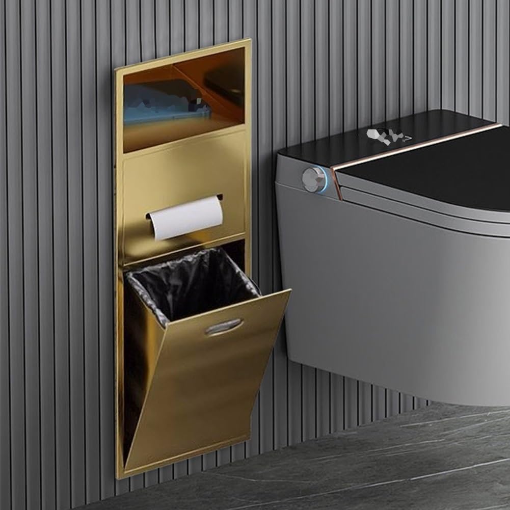 Doccia in acciaio inox – Porta carta igienica da incasso da parete rt per bagno e hotel salvaspazio nizer 18 x 80 x 12,5 cm design resistente ed elegante