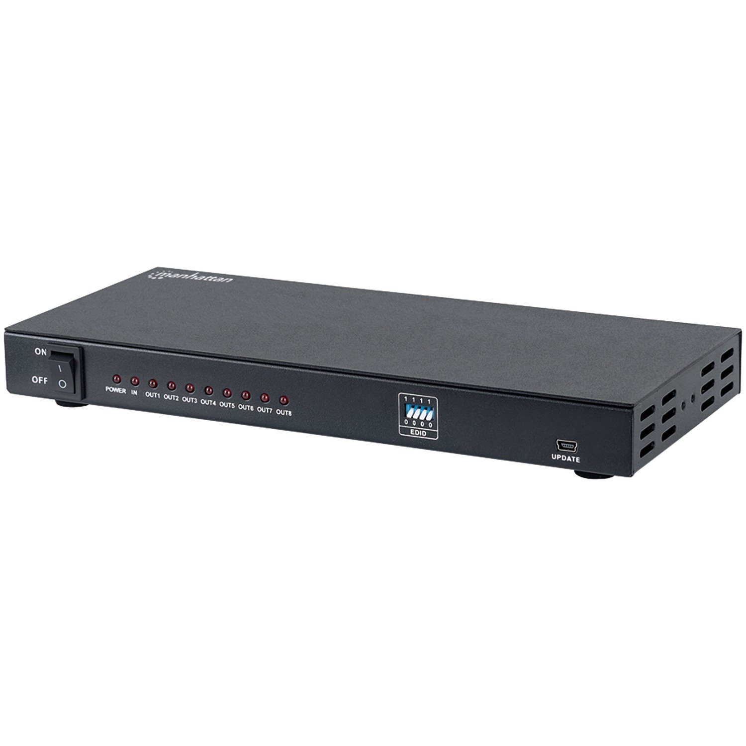 Manhattan 8-Port Hdmi Splitter,K30hz,Edid,Ac Power Duplicates An Ultra High-Defi
