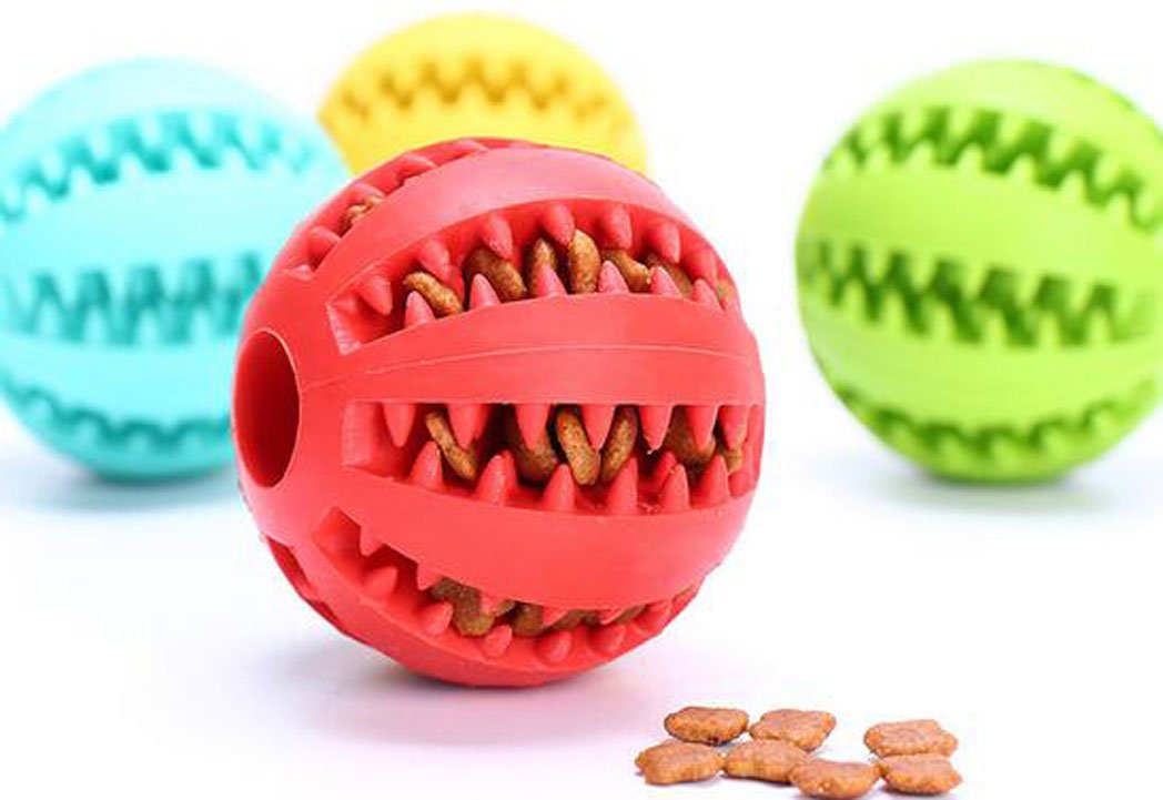 〆犬用 噛むおもちゃ 歯磨きボール 噛むボール 二枚入り ラバー製 餌入れ Amazon | MixMart 犬用 噛むおもちゃ 歯磨きボール 噛むボール 二枚