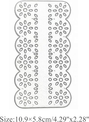 Miniatura 2 de hinana Marco de tira de flores, troqueles de metal, troqueles de corte de borde de encaje de flores, plantillas cortadas para bricolaje álbumes de