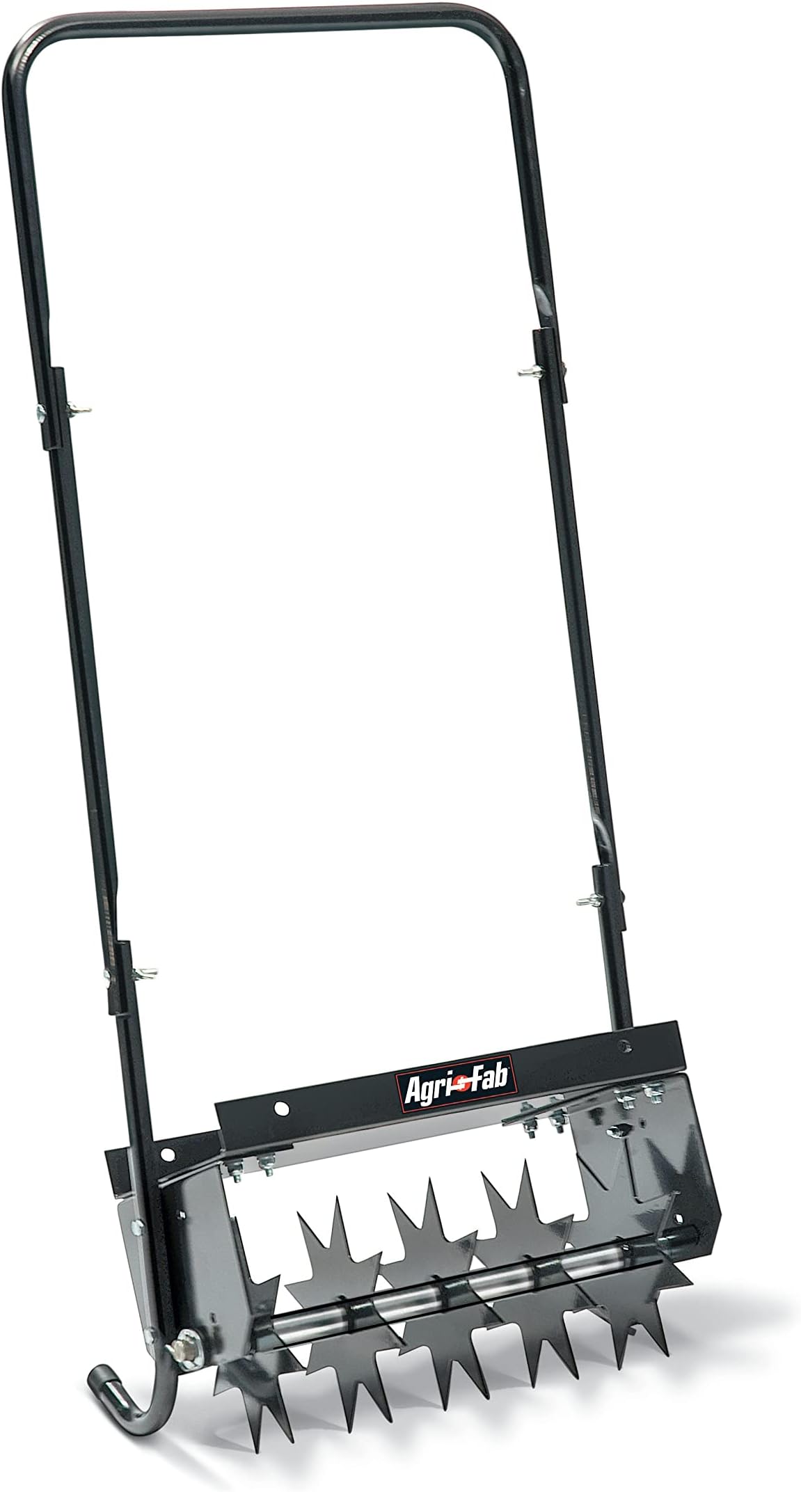 45-0365 Push Spike Aerator, 16 Inch Walk Behind Lawn Aerator with 5 Aerating Spikes and 7-Inch Spikes, Steel Weight Tray, 2-1/2 Inches Aeration Depth, for Lawn Care Maintenance