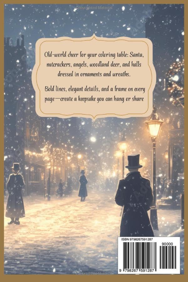 A Very Victorian Christmas: Coloring Book: 70 Vintage Christmas Coloring with Frame Ready Pages | Perfect For All Ages | Great Holiday Gift and Stocking Stuffers Under $5 | (Kids Holiday Books) image 3