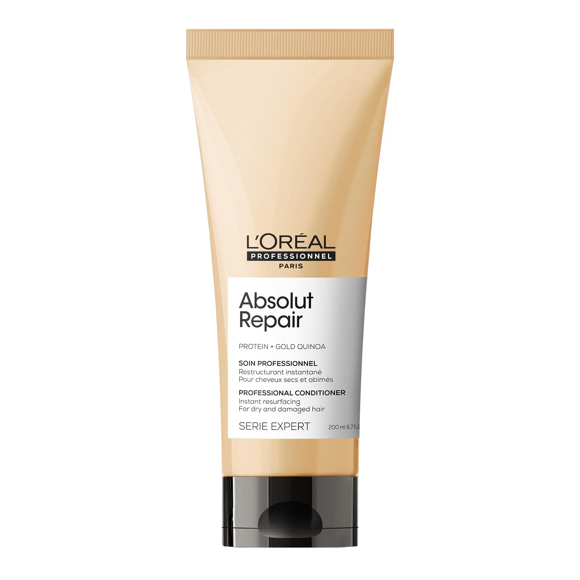 L’Oréal Professionnel Conditioner, With Protein And Gold Quinoa for Dry And Damaged Hair, Serie Expert Absolut Repair