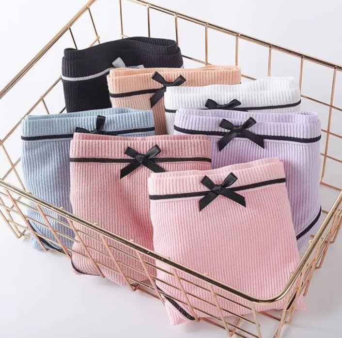 Image of Women Ribbed Cotton Panties Multipack | Soft Stretch Breathable Bikini Style Hipster Panty for Girls & Ladies | Mid Rise Everyday Comfort Innerwear (Multicolor)