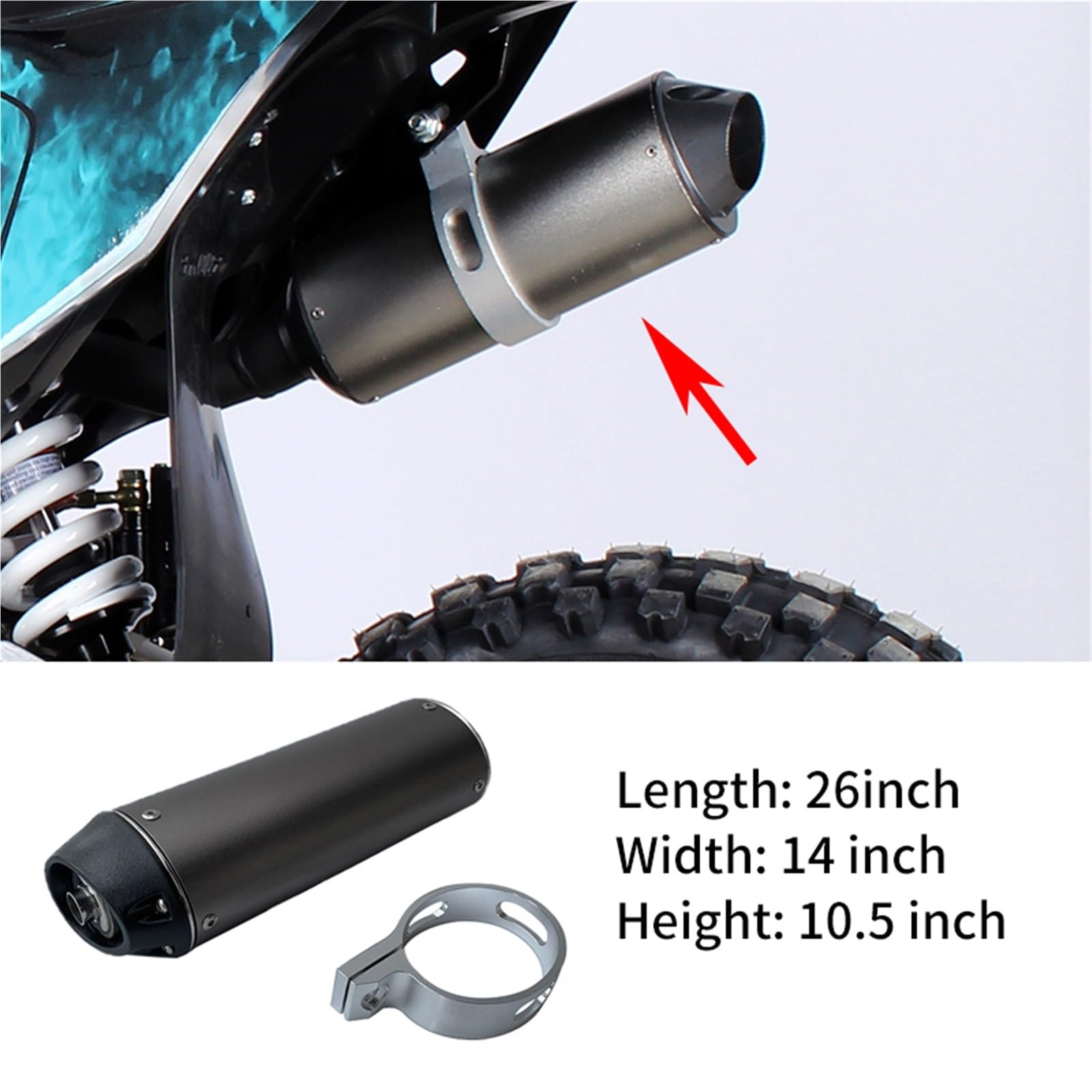 Motocyklowe tłumiki końcowe Pit motor terenowy motocykl małpa Dax ATV stop owalny 38mm reduktor hałasu tłumik wydechowy
