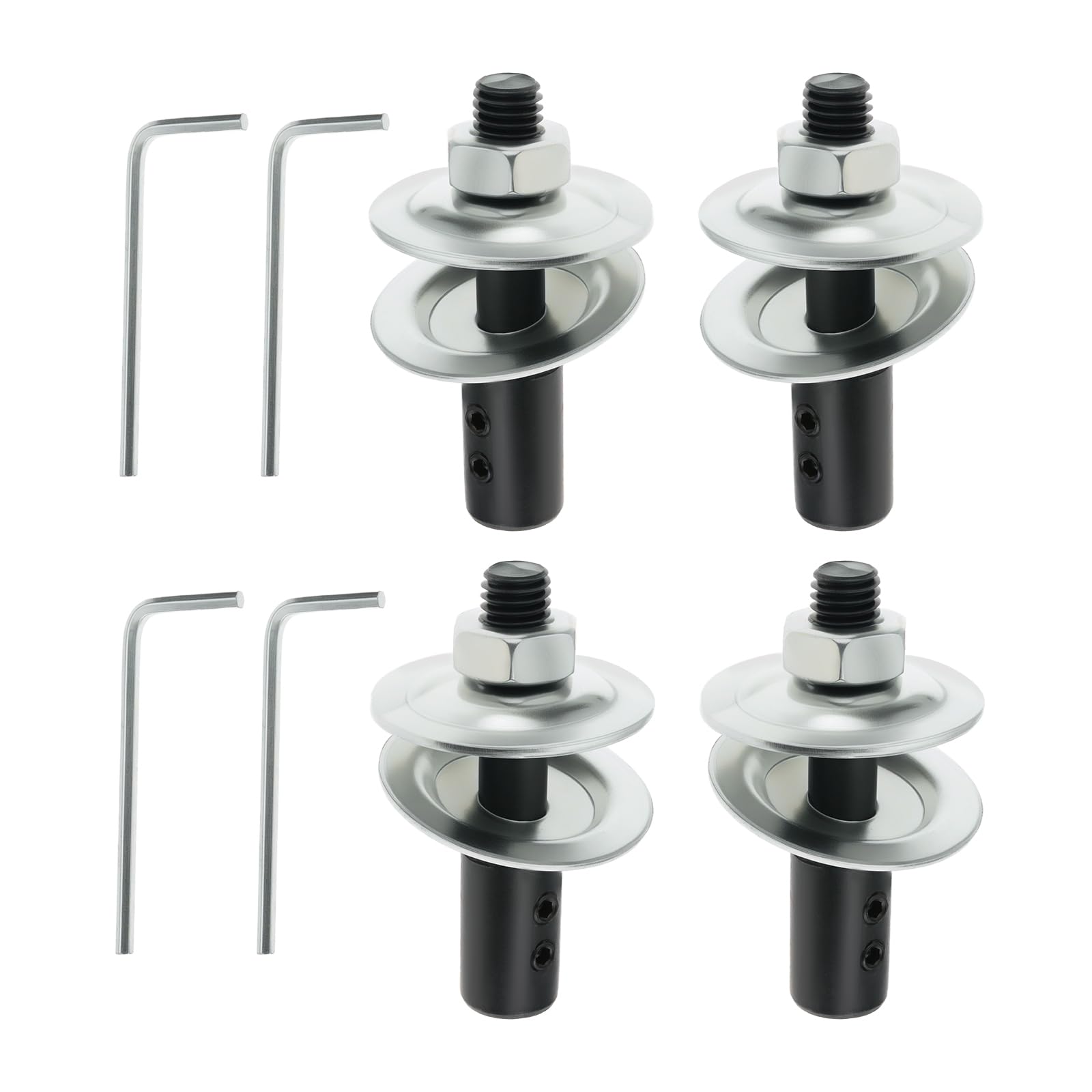 Sg Store 4Pcs Bench Grinder Extension Shaft Arbor Extender 8Mm To 10Mm With Wrench And Washer For Polisher Sander (2 Left + 2 Right)