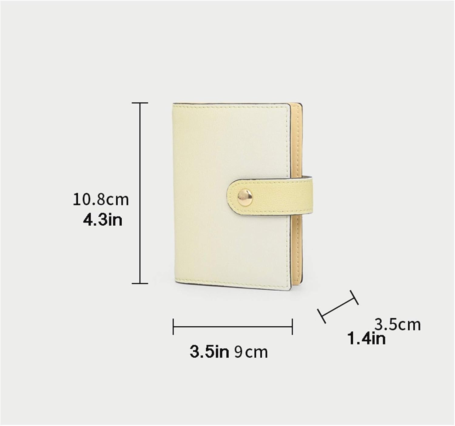 Multifunction Leather Compact Credit Debit Card Holder Case with Plastic Sleeves, Holders for Women Bank(C)