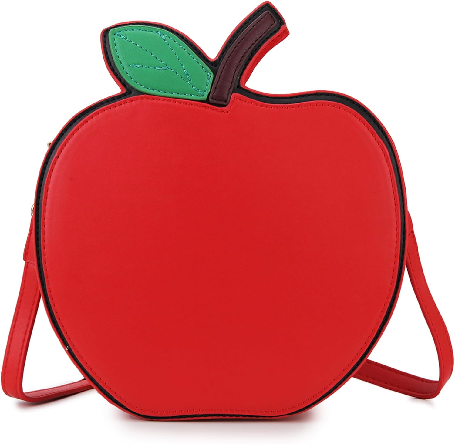Novelty Red Apple Crossbody Purse Cute Fruit Shoulder Handbag for Women