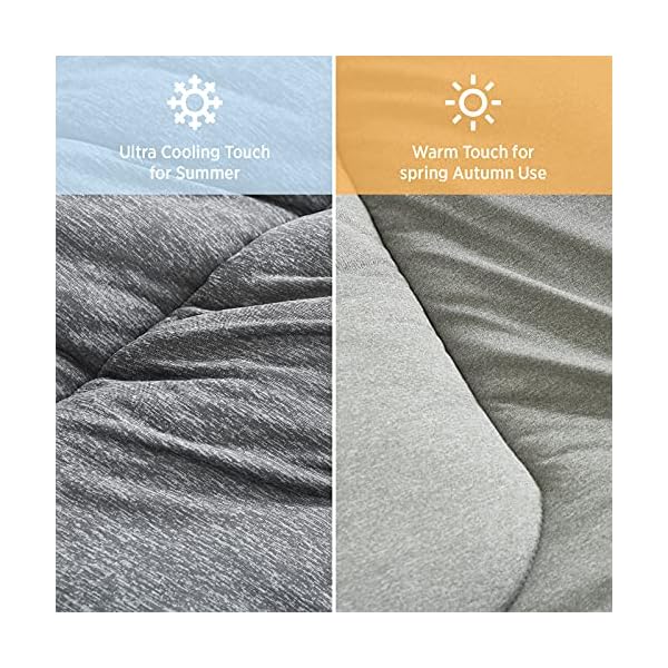 Bedsure Grey Queen Cooling Comforter Set Full Cooling Bedding Sets