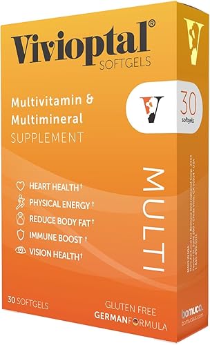 Vivioptal Multi, 30 cápsulas blandas, multivitamínico y multimineral, sin gluten, fórmula alemana