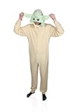 Mandalorian The Child Cosplay Baby Yoda Grogu Adult Men's Hooded One Piece Pajama Sleep Set Costume Onesie