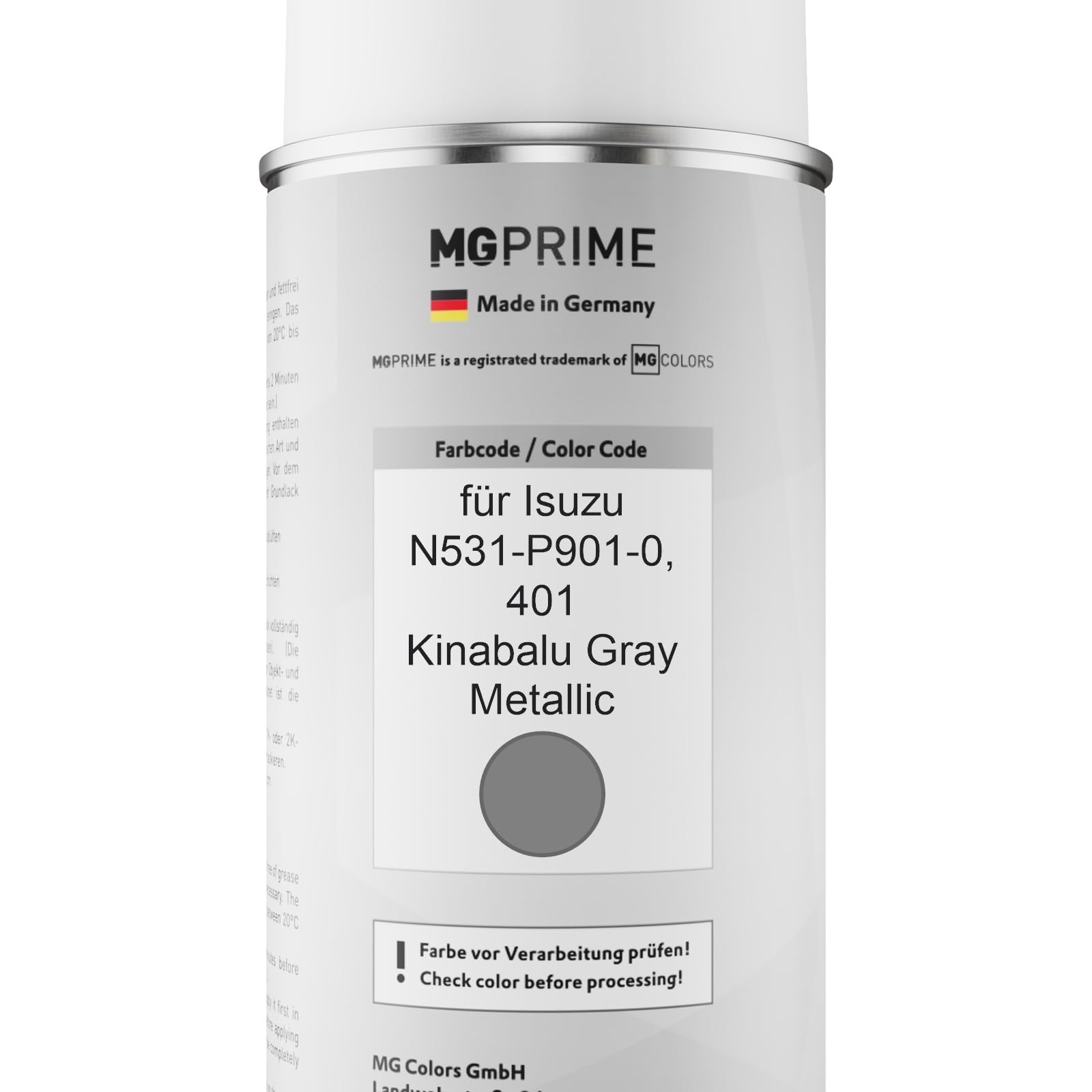 MG PRIME Lakier w sprayu do Isuzu N531-P901-0/401 Kinabalu Gray Me. +2K