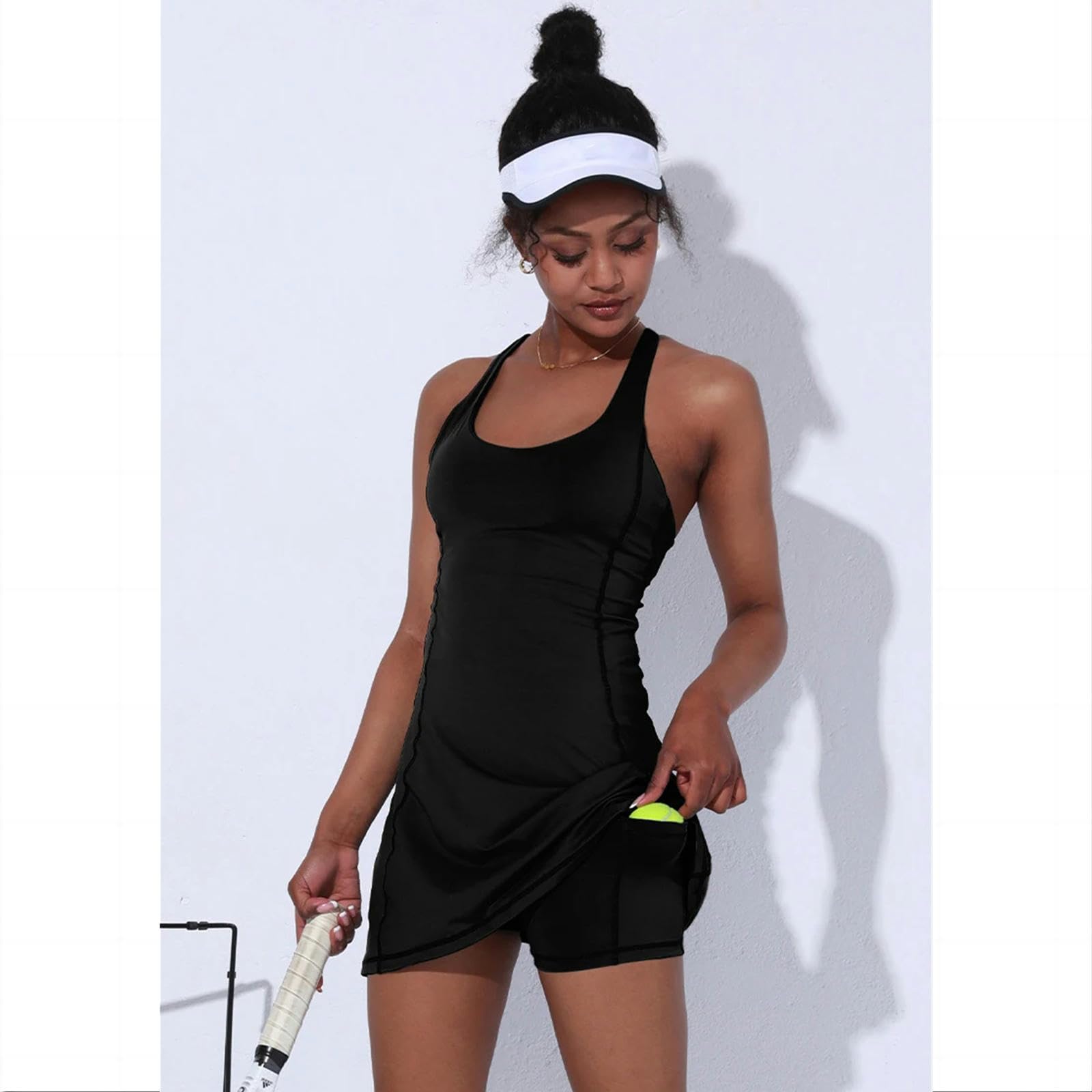 Falda Plisada Vestido De Tenis Femenino Falda Y Pantalones Cortos 2 In1 Set Badminton Falda De Golf De Golf para Mujeres Pantalones Pantalones Cortos
