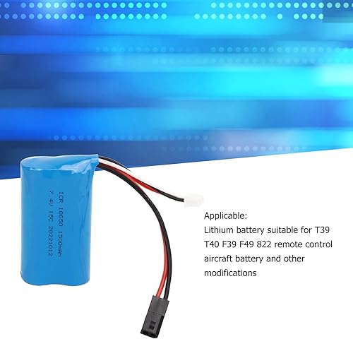 Miniatura 4 de Oumefar Batería de litio de 7.4V 1500mAh y batería de repuesto de batería de litio para coche RC