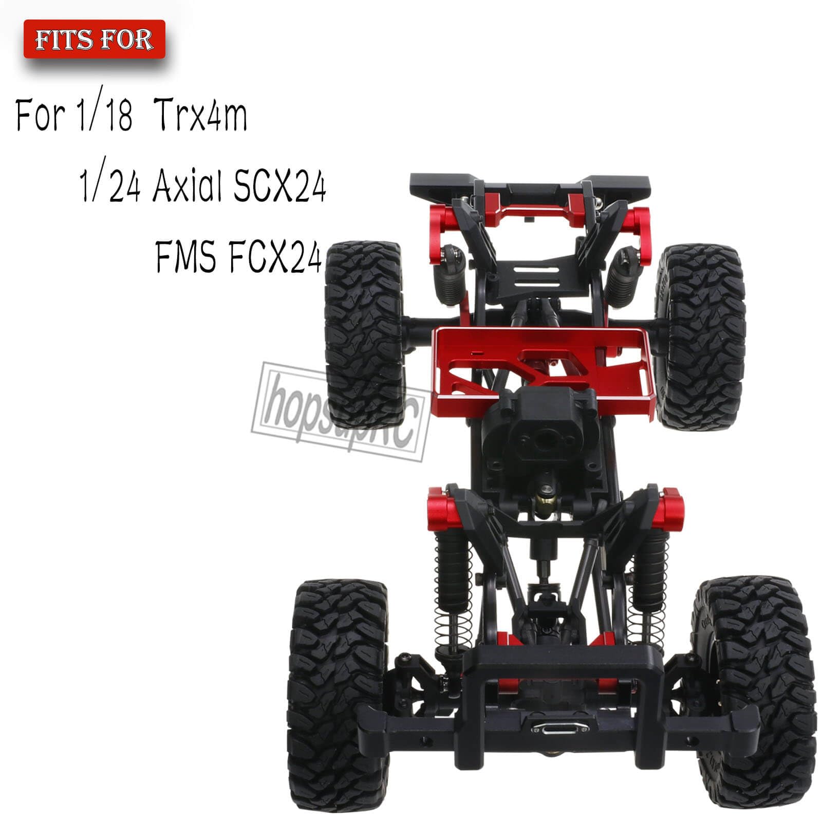 hopsupRC Full Brass 1.2in Beadlock RC Truck Tires Upgrades Part for 1/18 1/24 Trx4m Axial SCX24 FMS FCX24 RC Crawler,RC Wheels Hops Up(4pcs Black)