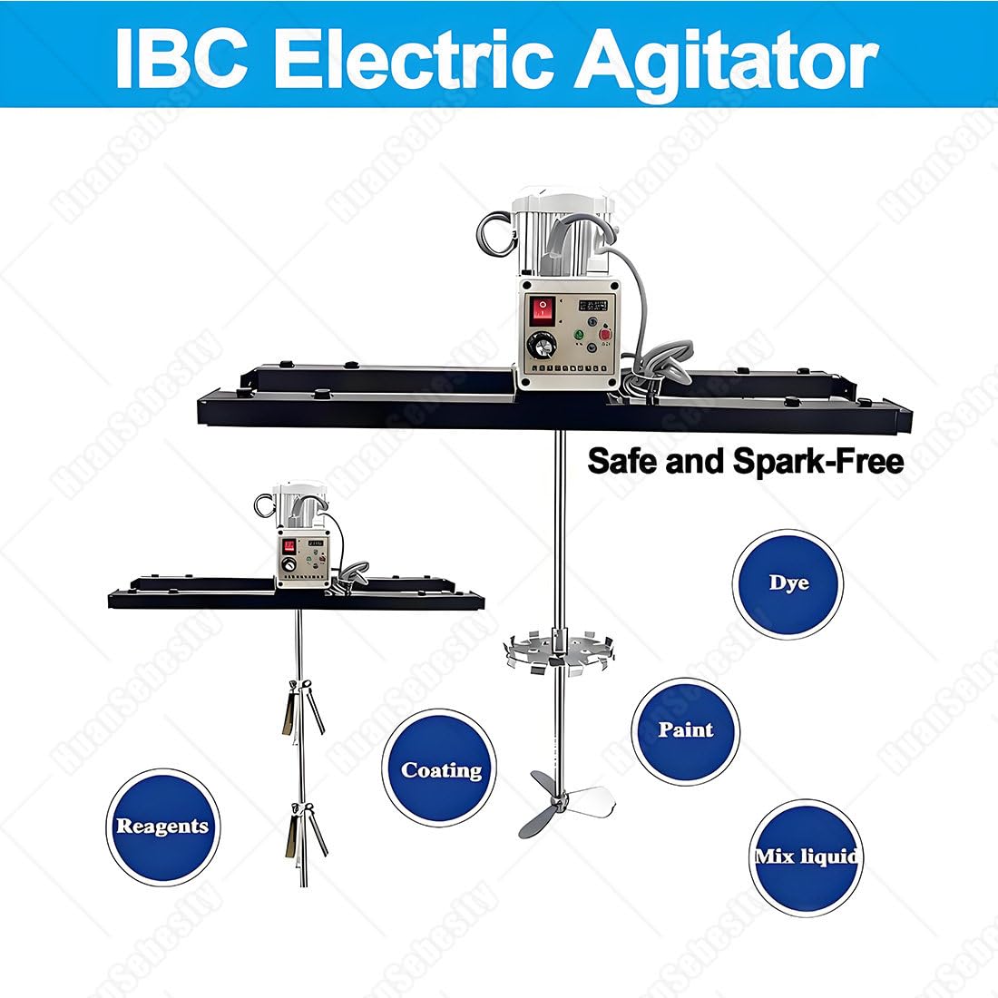 Agitatore Elettrico IBC,Agitatore per Vernice da 1Tonnellata/1000L,Miscelatore Elettrico Portatile Ad Alta Potenza per Intonaco Malta Vernice,Ideale per Botti Aperte E Serbatoi IBC A