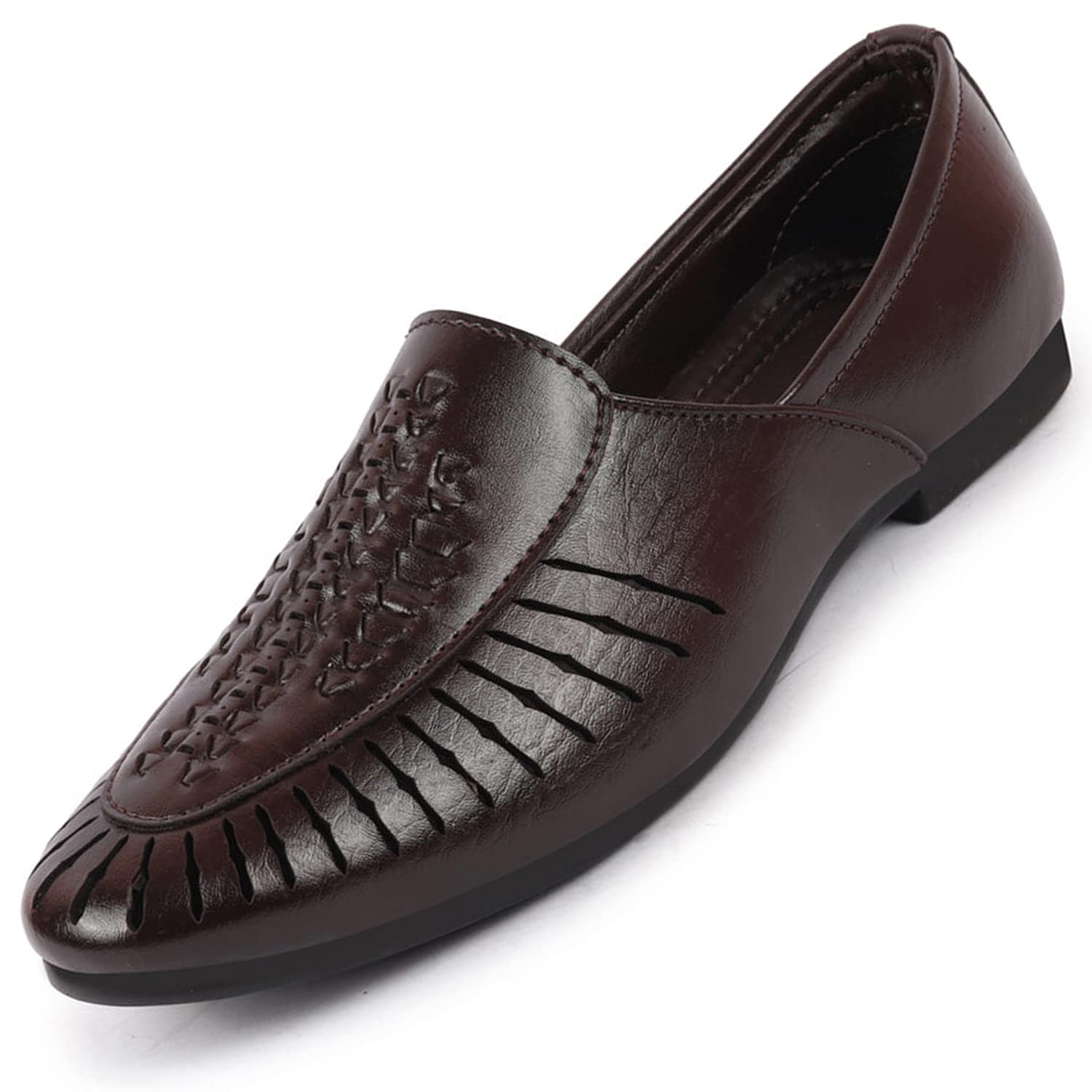 Laser Cut Ethnic Slip On Party Juttis and Mojaris | Stylish Desi Shoes for Wedding and Festive-image-14